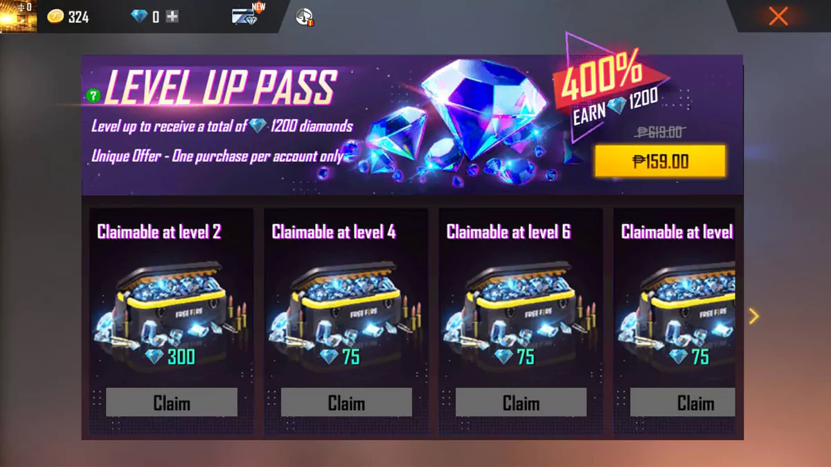 Background موقع فرى فاير للشحن جواهر اللعبة